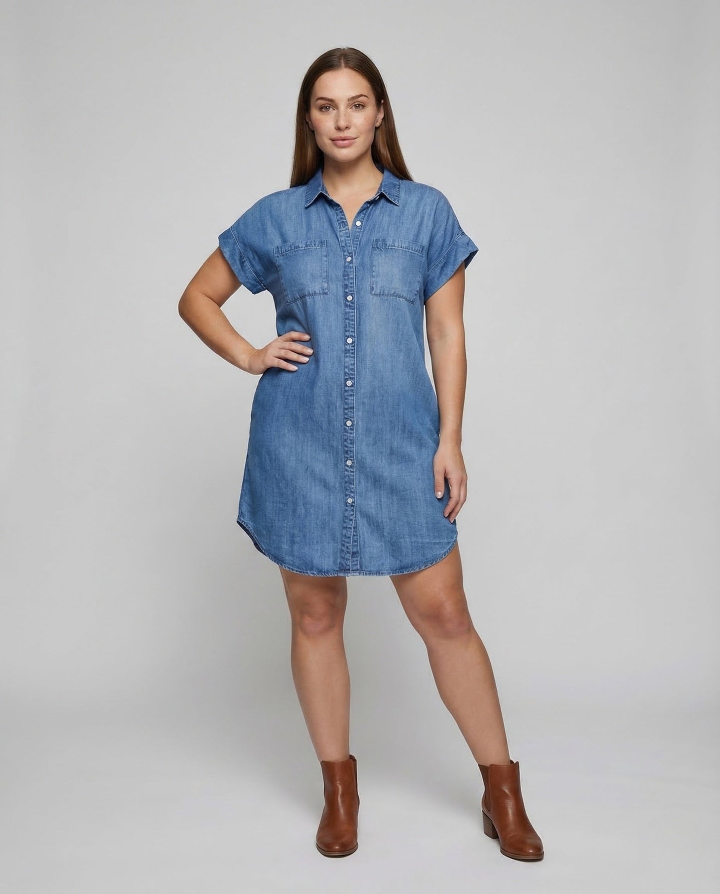 Damen Jeanskleid mit Taschen - Norvielle