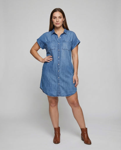 Damen Jeanskleid mit Taschen - Norvielle