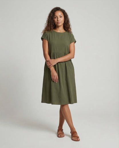 Damen Empire Midikleid mit Taschen - Norvielle