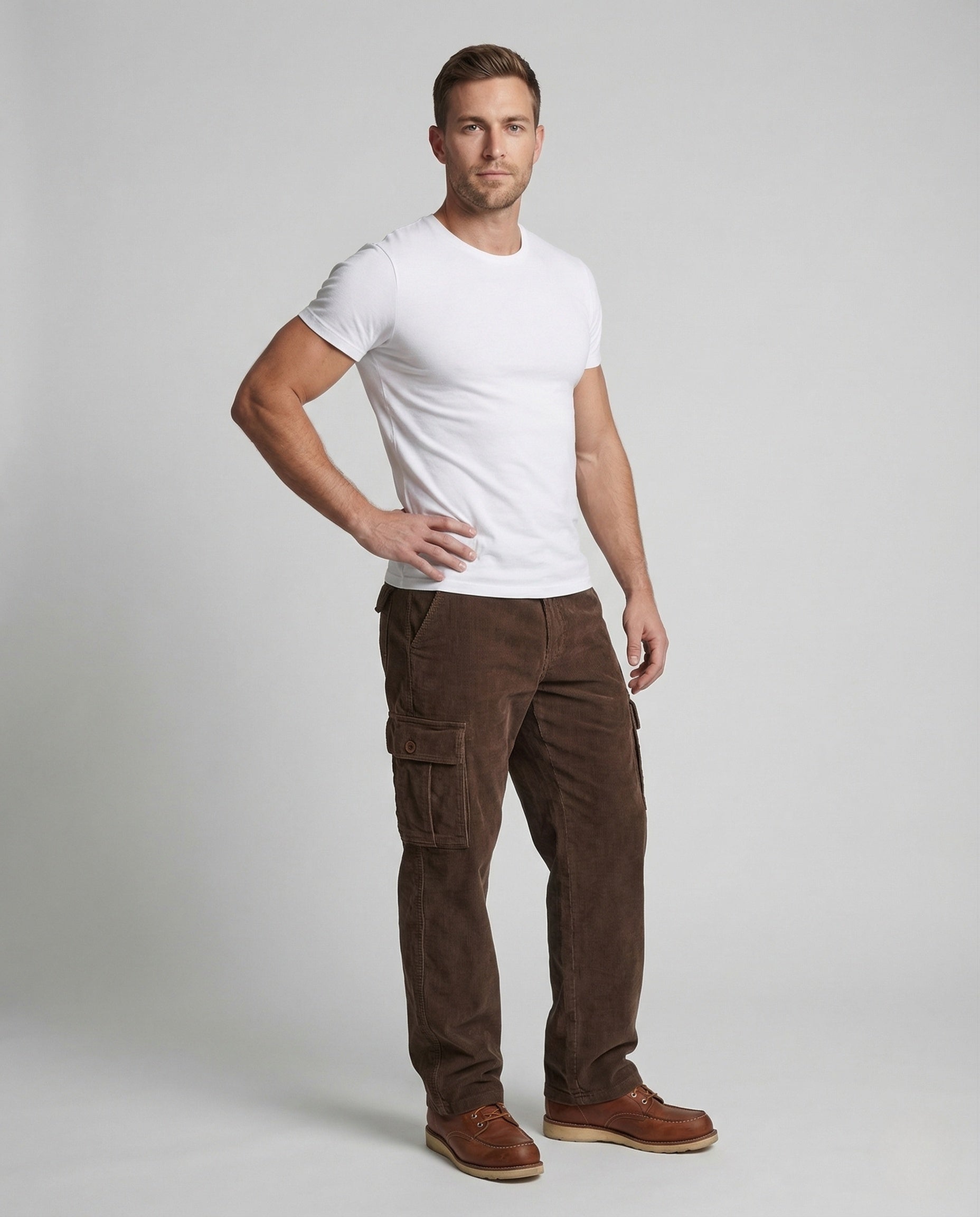 Herren Cordhose Cargo mit Taschen - Norvielle