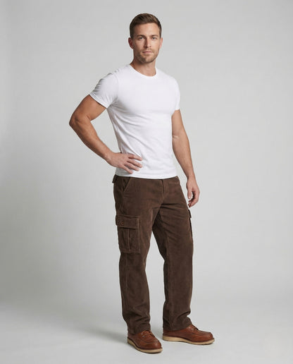 Herren Cordhose Cargo mit Taschen - Norvielle
