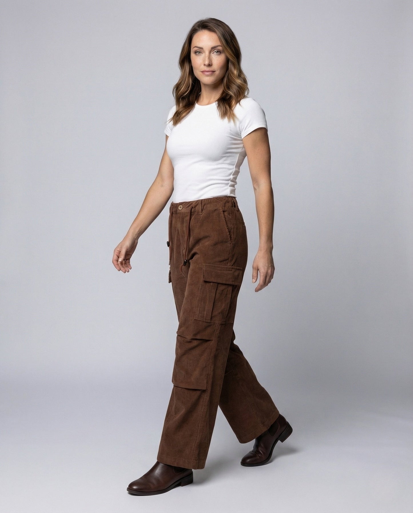 Unisex Cordhose Kordelzug Cargo Hose - Norvielle