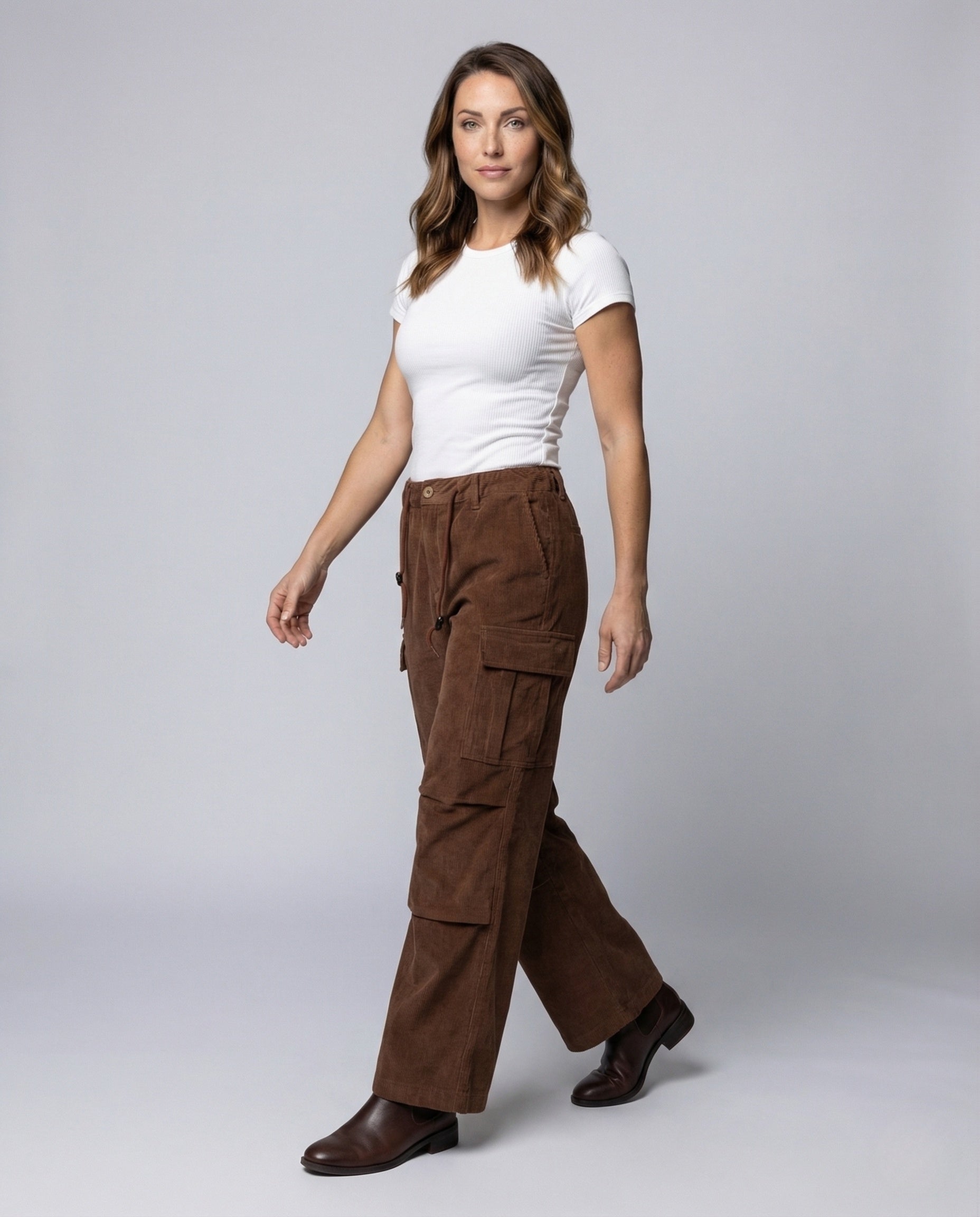Unisex Cordhose Kordelzug Cargo Hose - Norvielle