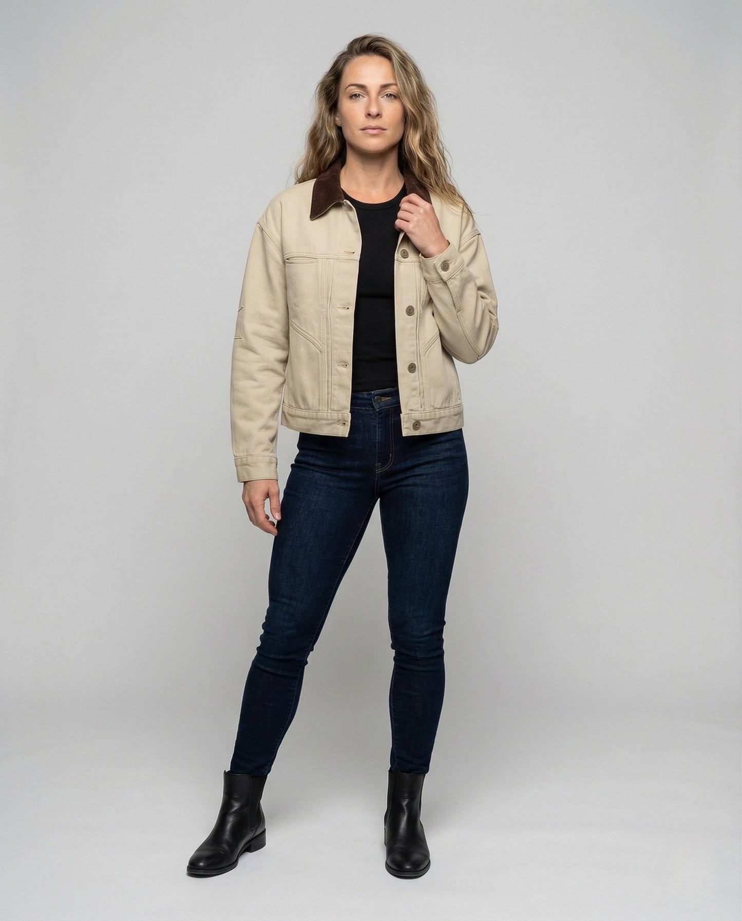 Damen Jeansjacke Kurz Cordkragen wird zu:
Damen Jeansjacke Kurz mit - Norvielle