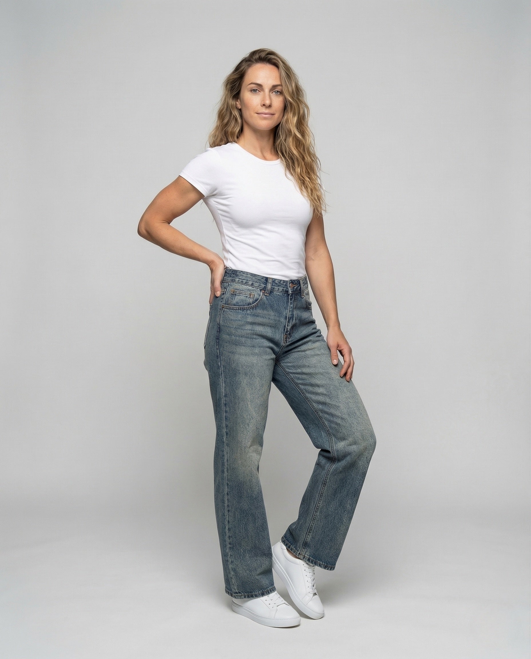 Damen Jeans Culotte Weites Bein - Norvielle
