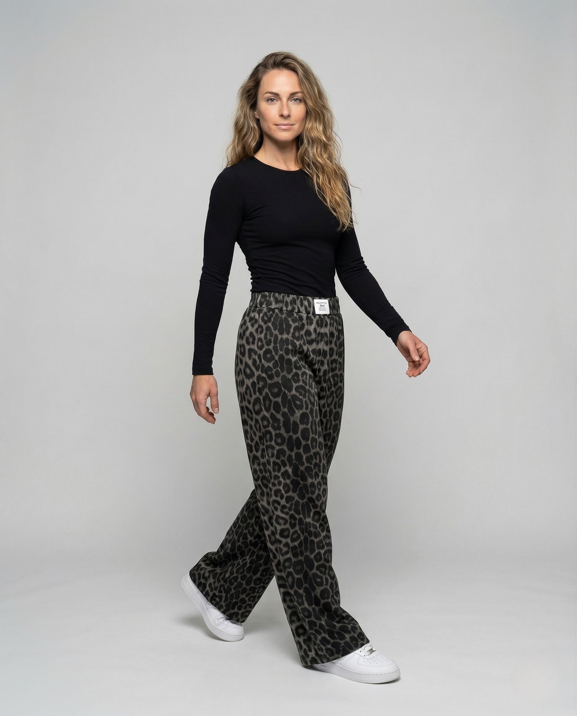 Damen Palazzo-Hose Satin Tiermuster - Norvielle