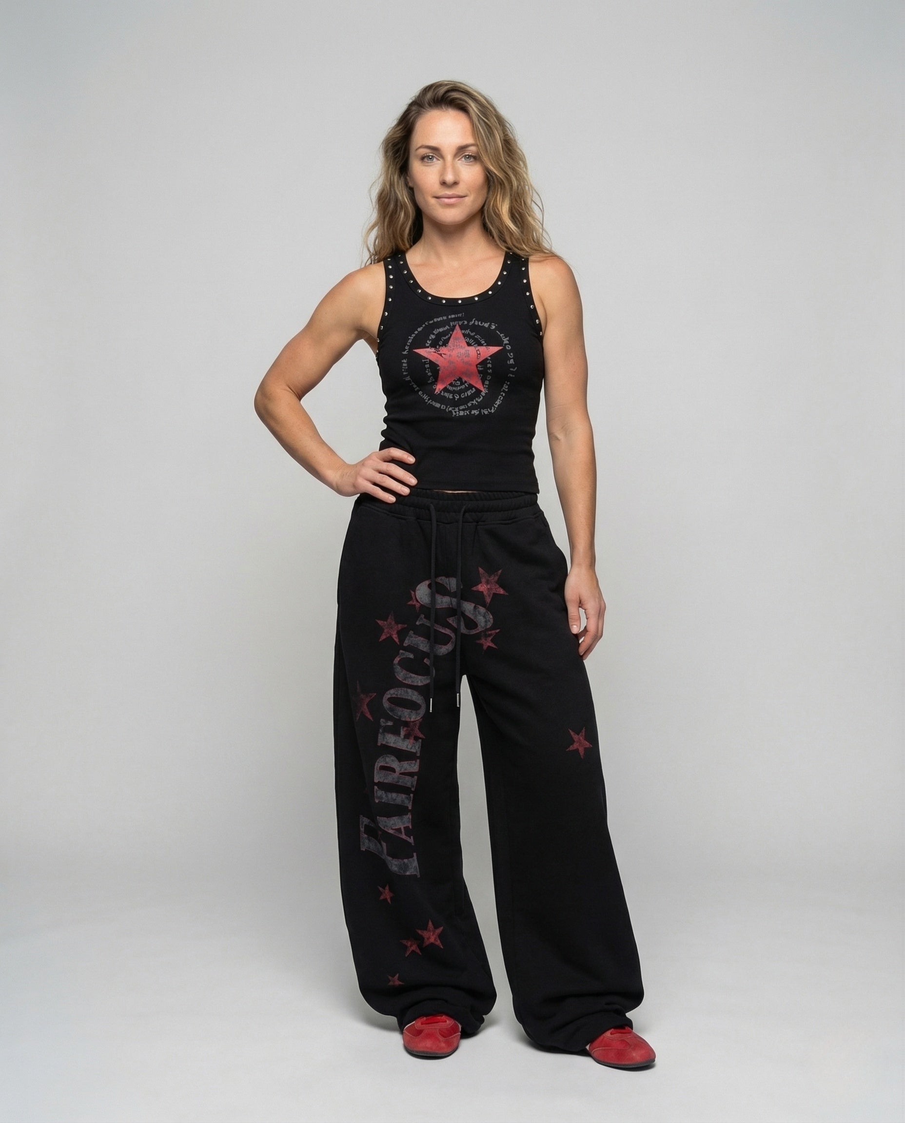 Damen Sweatpants Weite Tunnelzug Bein - Norvielle