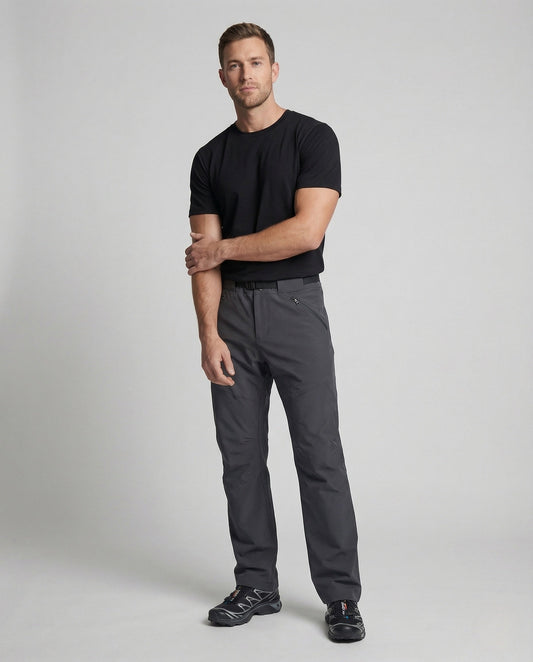 Herren Softshellhose Technisch Wasserabweisend Schwarz - Norvielle
