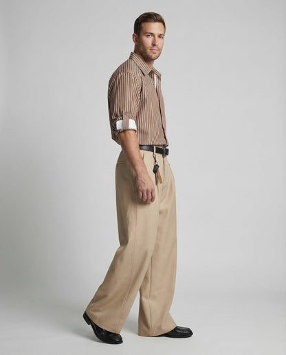 Herren High Waist Palazzo Hose - Norvielle