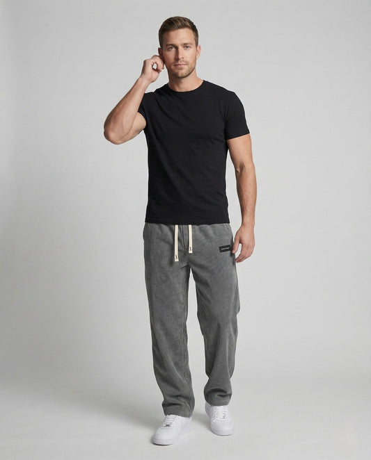 Herren Cordhose Weit mit Kordelzug - Norvielle