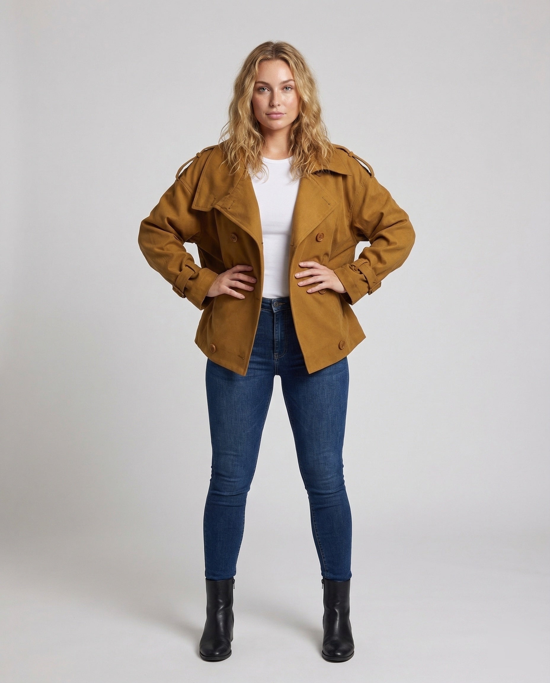 Damen Übergangsjacke Oversize Revers - Norvielle