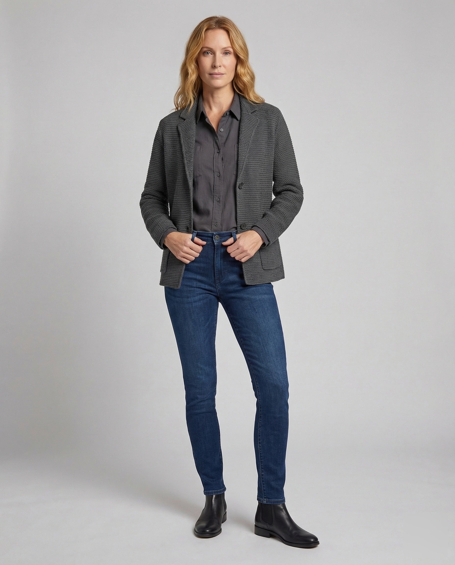 Damen Strickjacke V-Ausschnitt - Norvielle