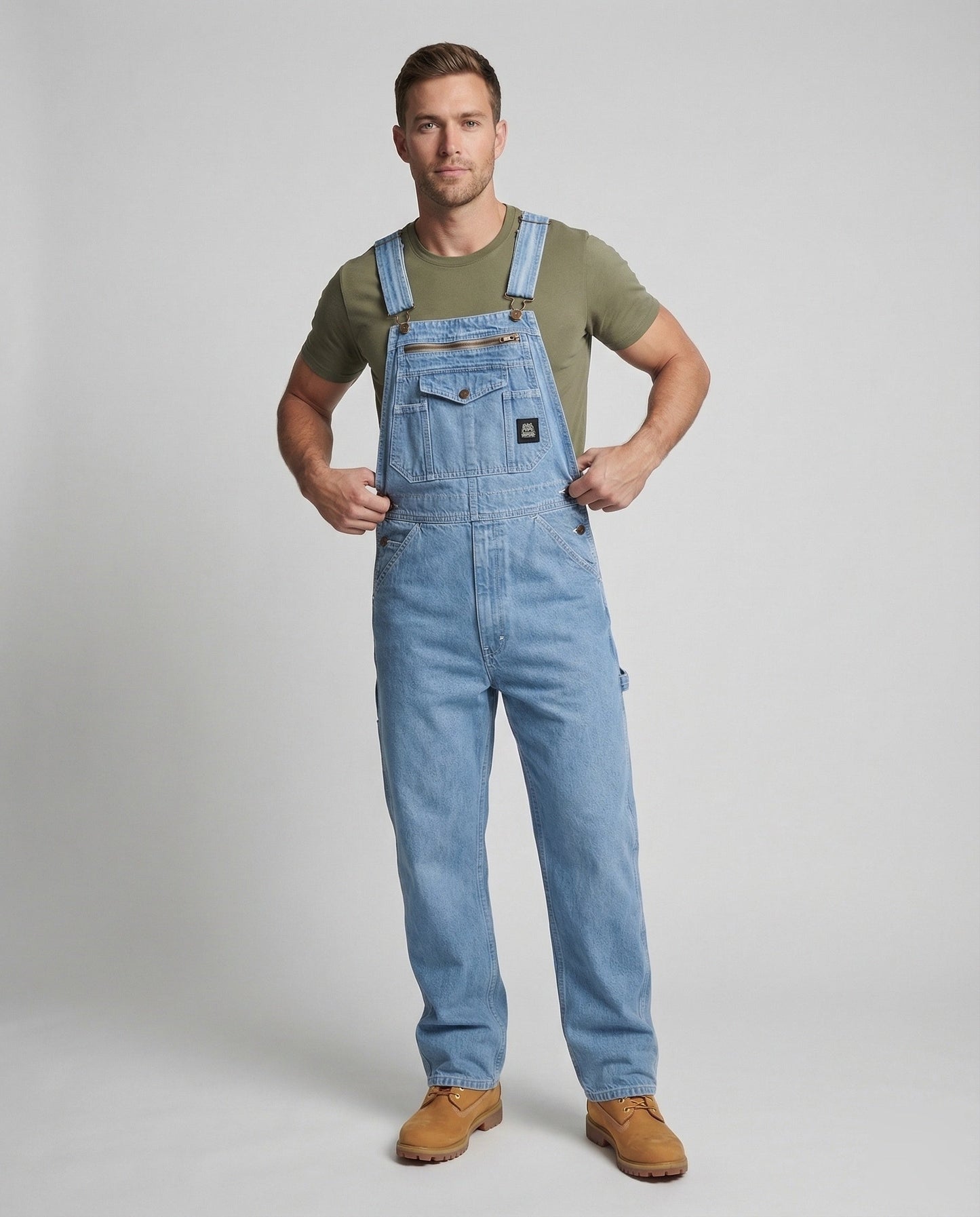 Herren Latzhose Denim Verstellbare Träger - Norvielle