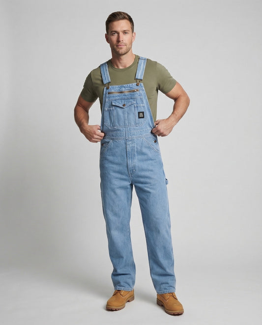 Herren Latzhose Denim Verstellbare Träger - Norvielle