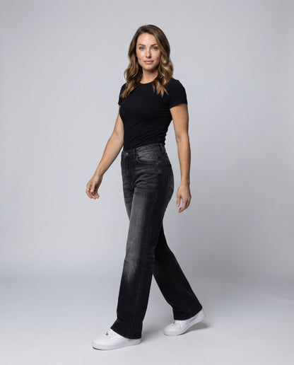Unisex Retro Schlagjeans Used-Look - Norvielle