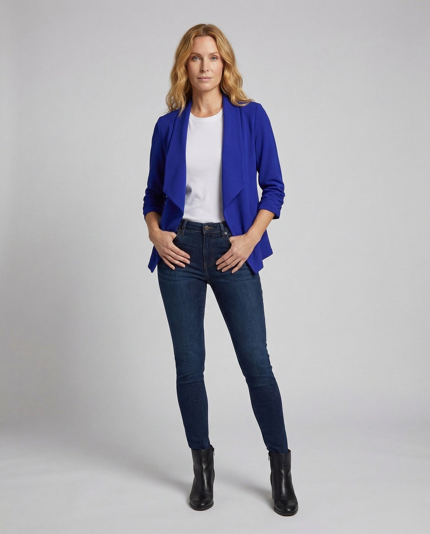 Damen Blazer Wasserfall Kurz - Norvielle