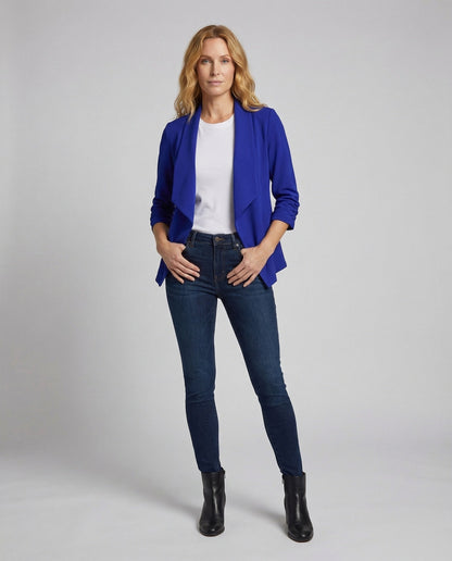 Damen Blazer Wasserfall Kurz - Norvielle