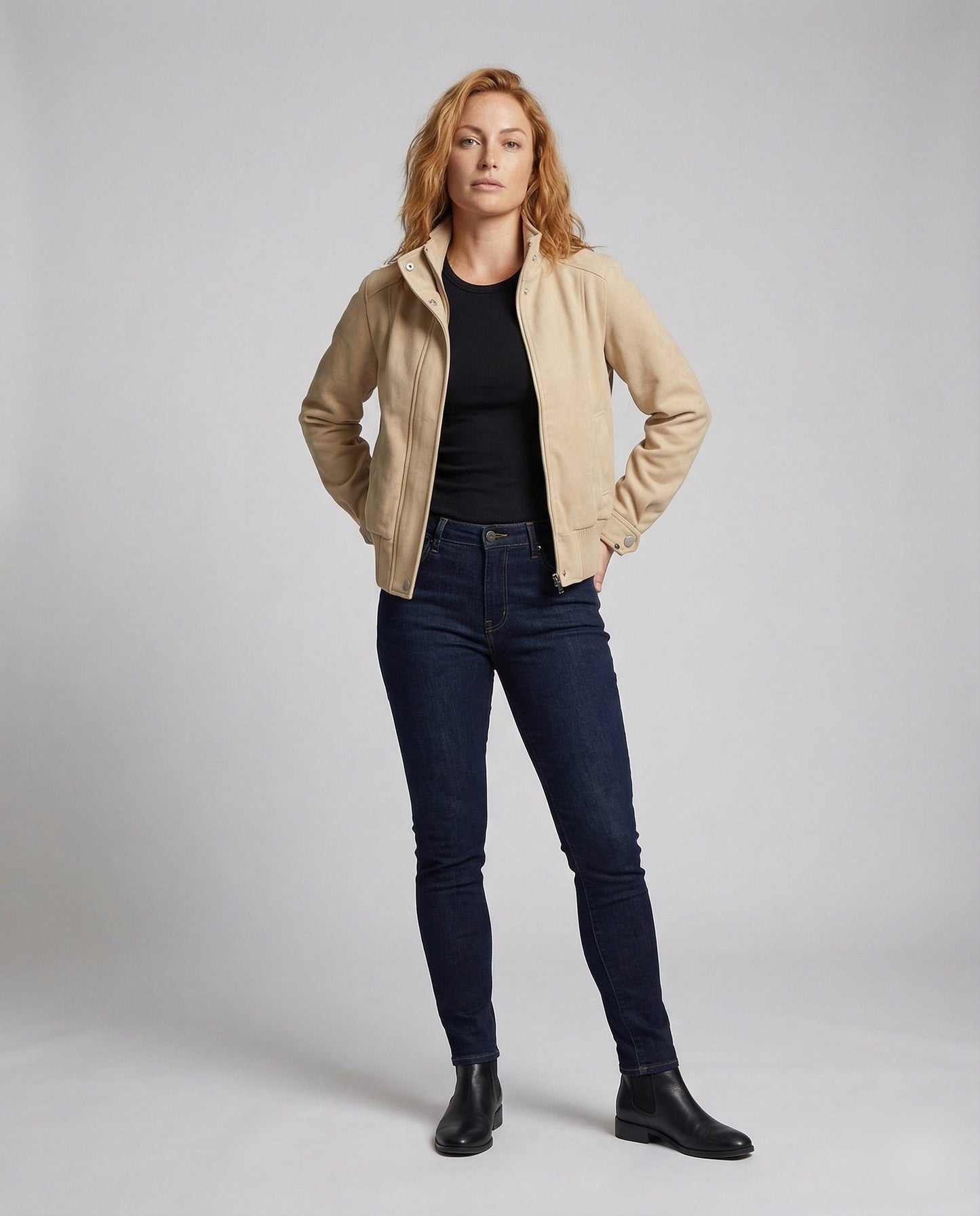 Damen Fleecejacke Stehkragen - Norvielle
