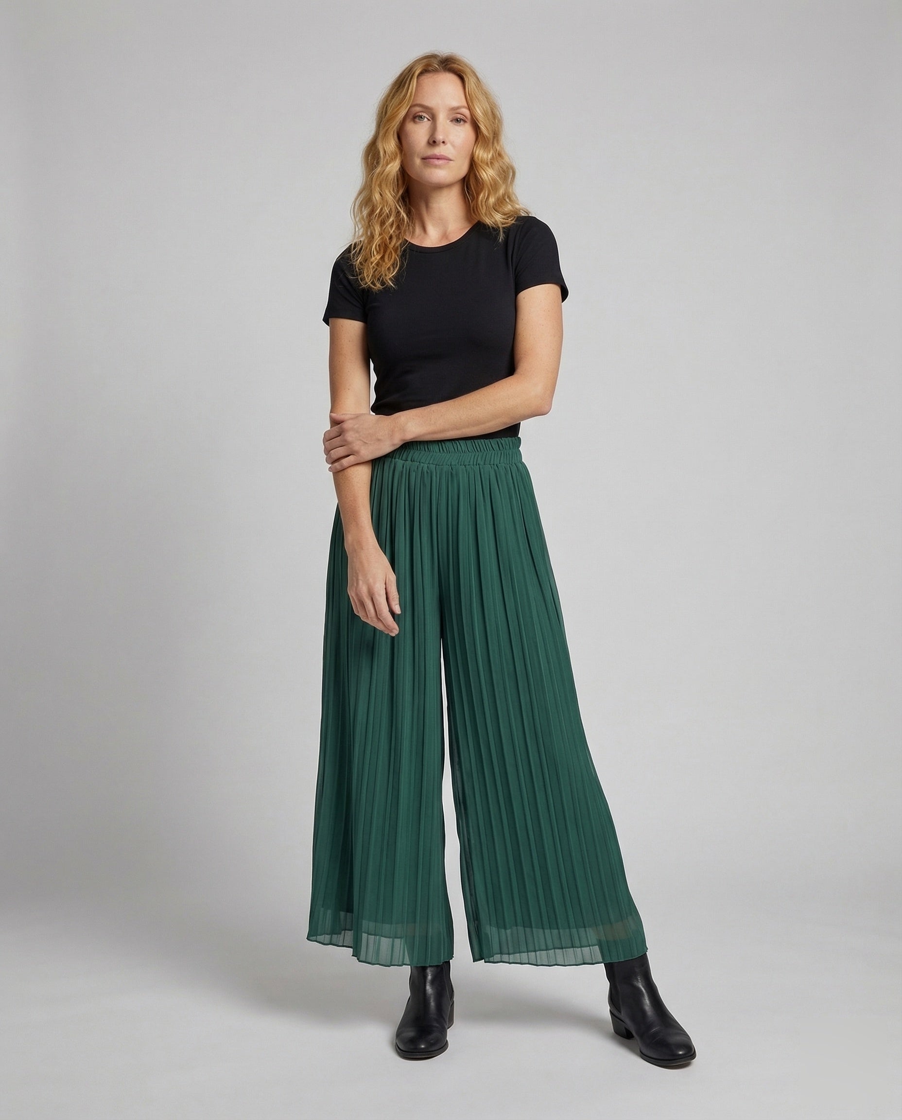 Damenweite Plisseehose - Norvielle