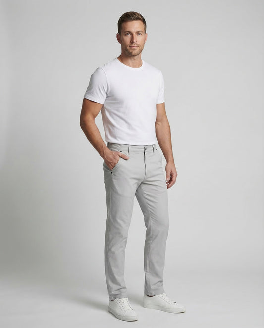 Herren Chino Hose Elastisch Gerade Bein - Norvielle