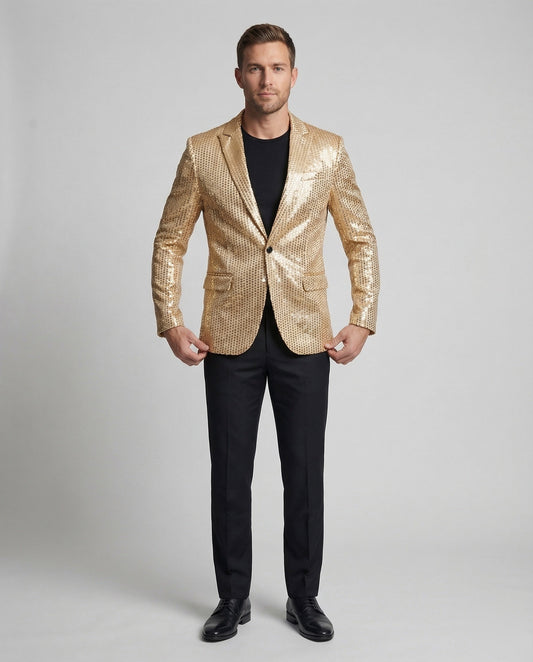 Herren Blazer Slim Pailletten - Norvielle
