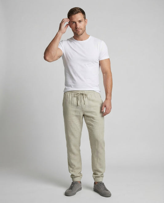 Herren Leinenhose Tapered Bein - Norvielle