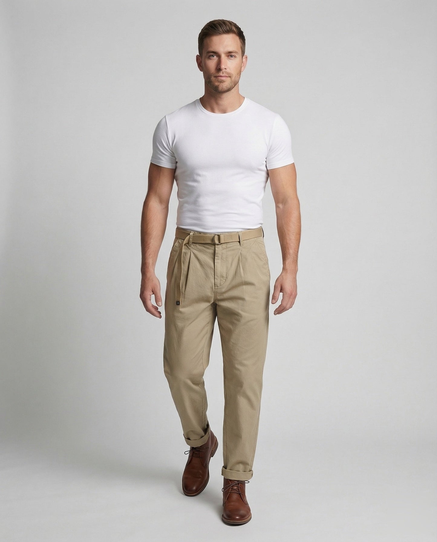 Herren Tapered Bundfaltenhose - Norvielle