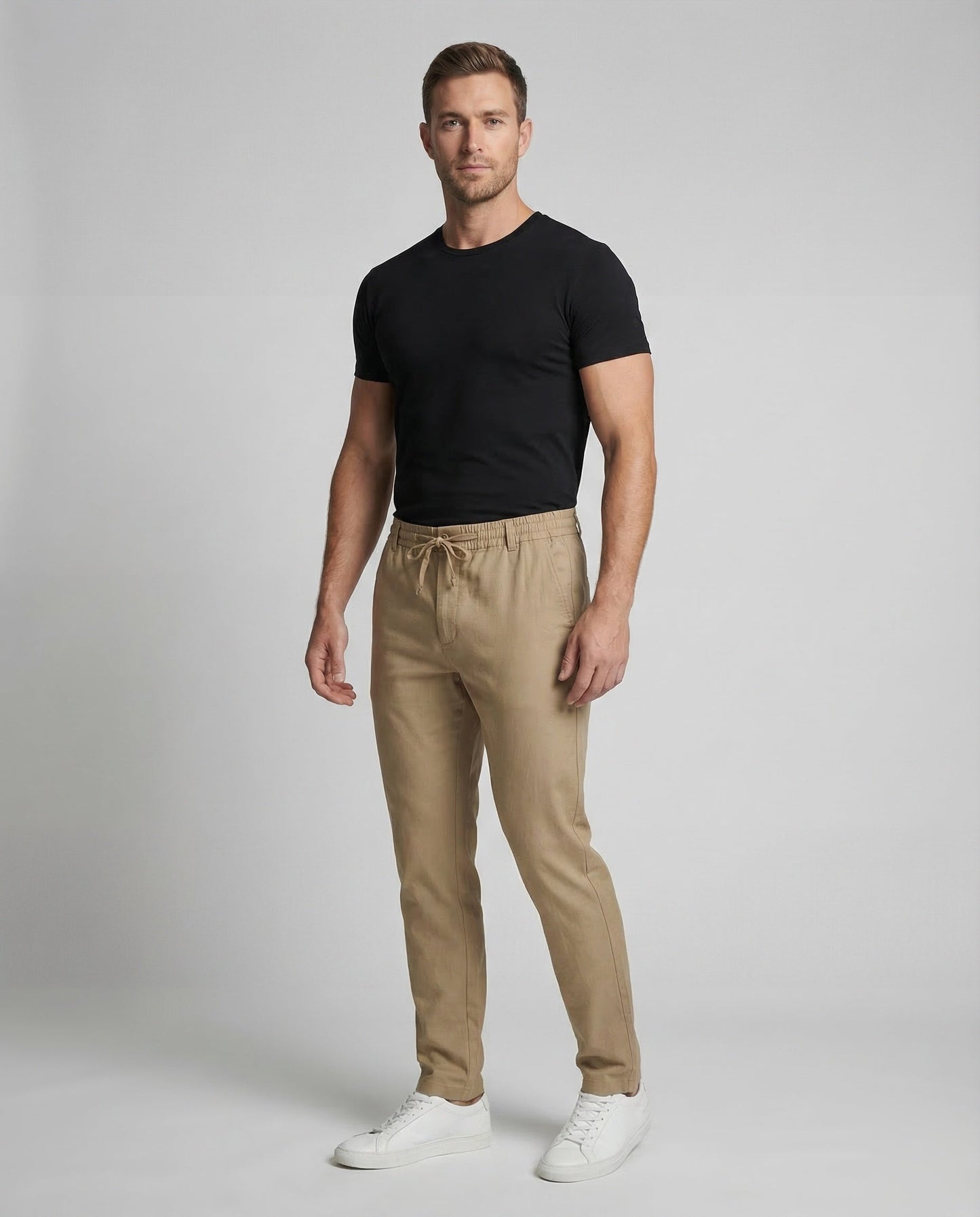 Herren Leinenhose Gerade Bein - Norvielle