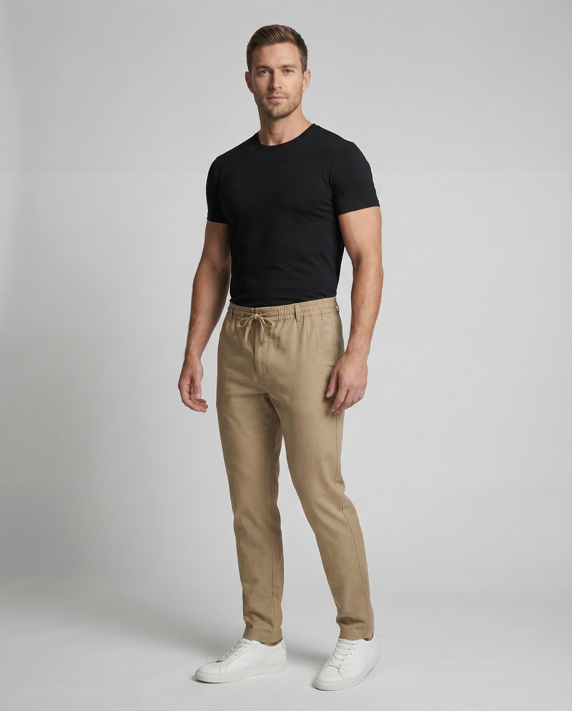 Herren Leinenhose Gerade Bein - Norvielle