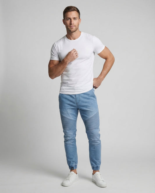 Herren Biker-Jogginghose Gerippt - Norvielle