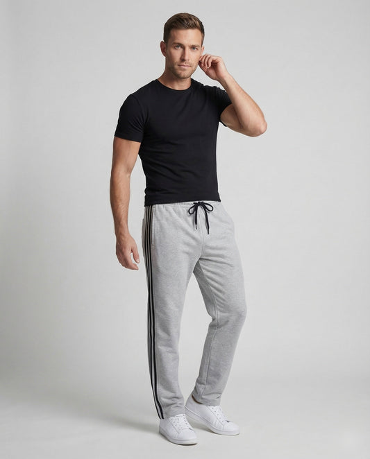 Herren Jogginghose Baumwollmix Schwarz - Norvielle