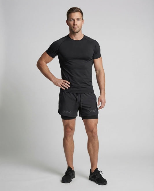 Herren Laufshorts 2in1 Kompressionshort - Norvielle
