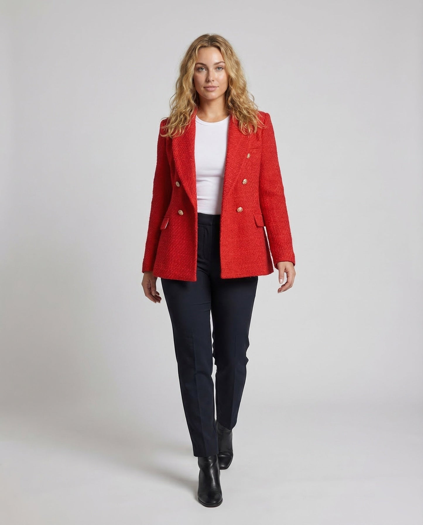 Damen Zweireihiger Wollblazer - Norvielle
