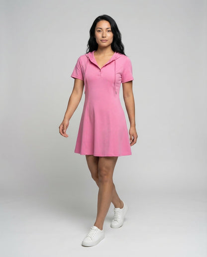 Damen Skaterkleid A-Linie Kapuze - Norvielle