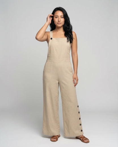 Damen Leinen-Overall Weit - Norvielle