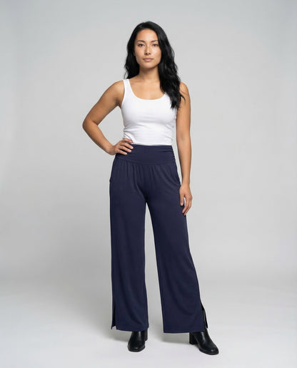 Damen Yogahose Weite Bein mit Schlitz - Norvielle
