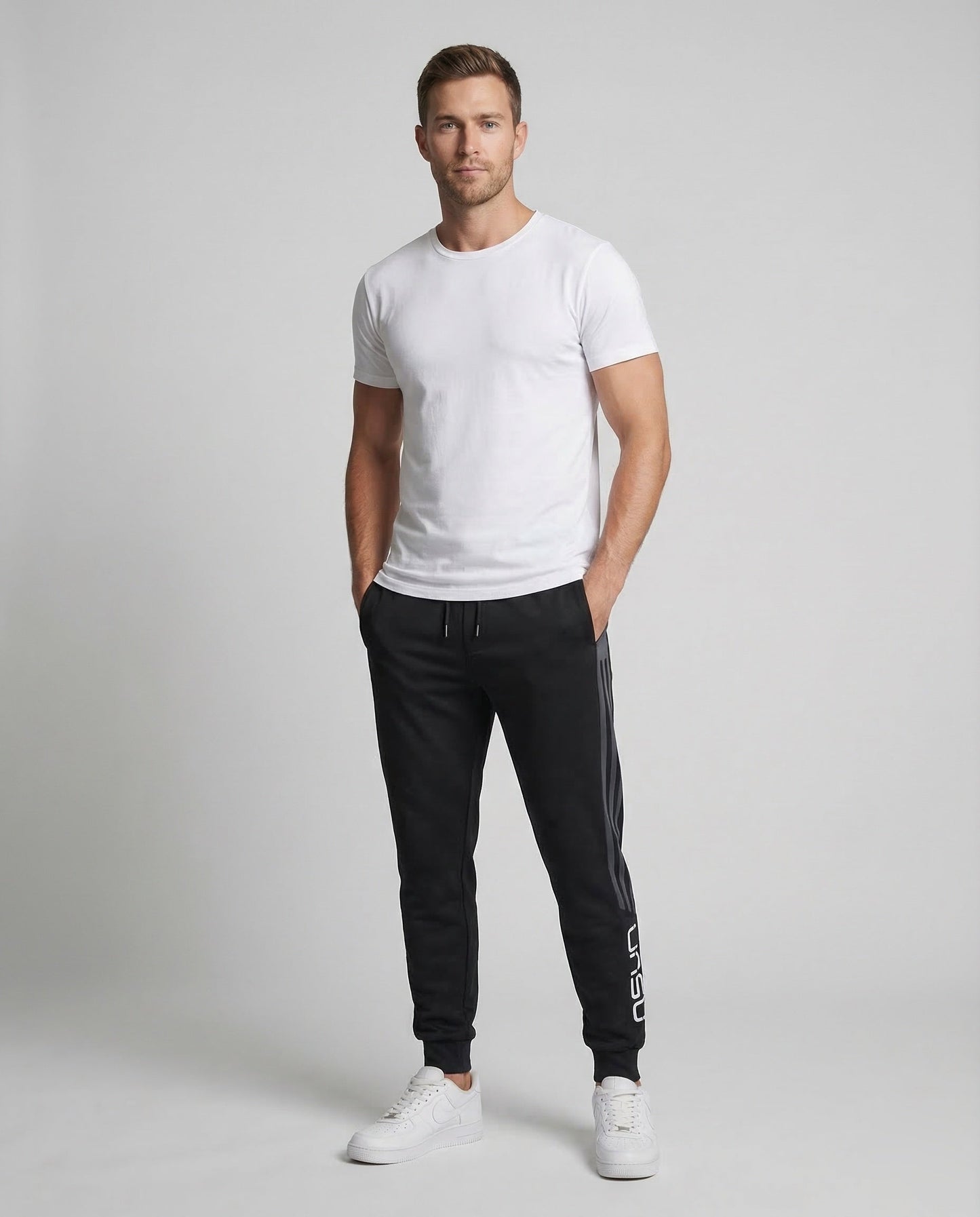 Herren Trainingshose mit Streifen Sport - Norvielle