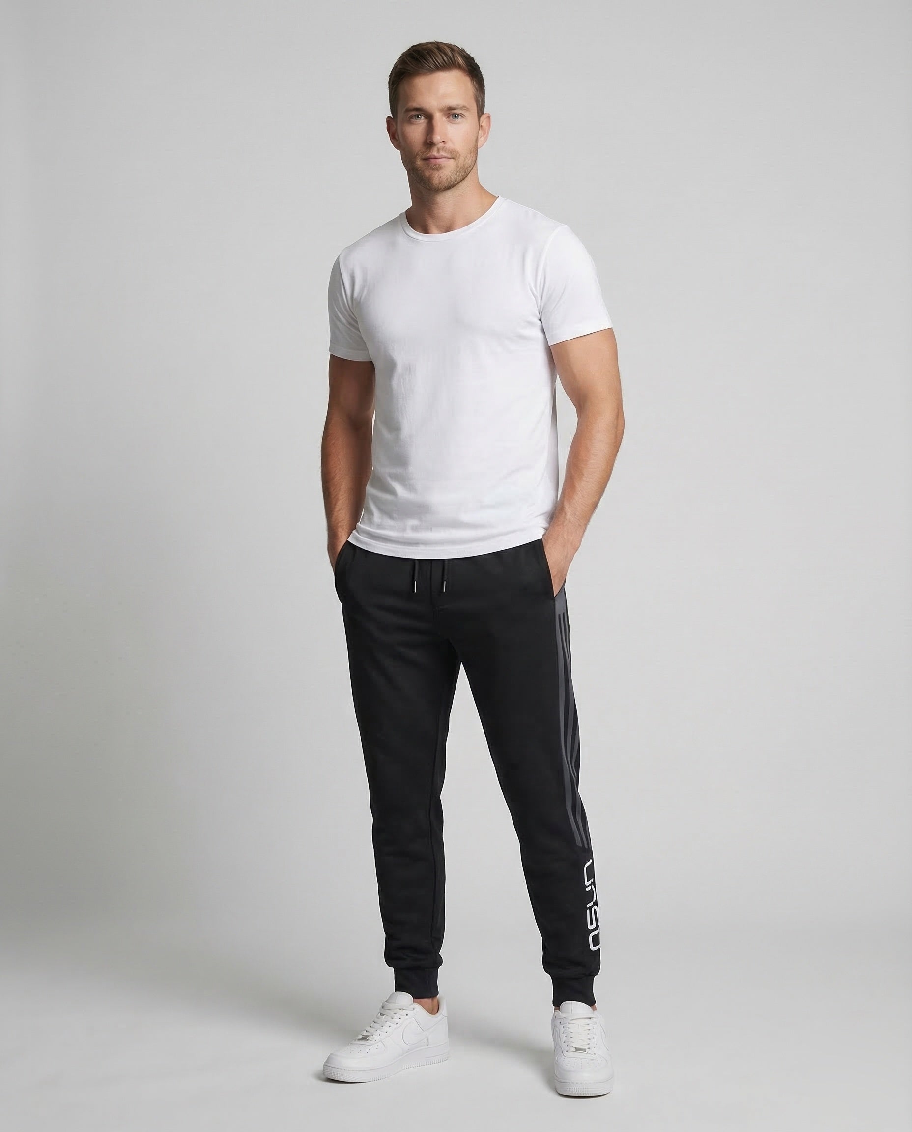 Herren Trainingshose mit Streifen Sport - Norvielle