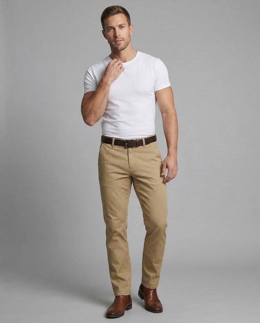 Herren Chino Hose Baumwolle Elastisch - Norvielle