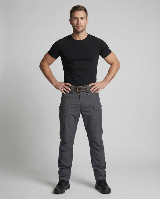 Herren Taktische Cargohose Baumwolle Schwarz - Norvielle