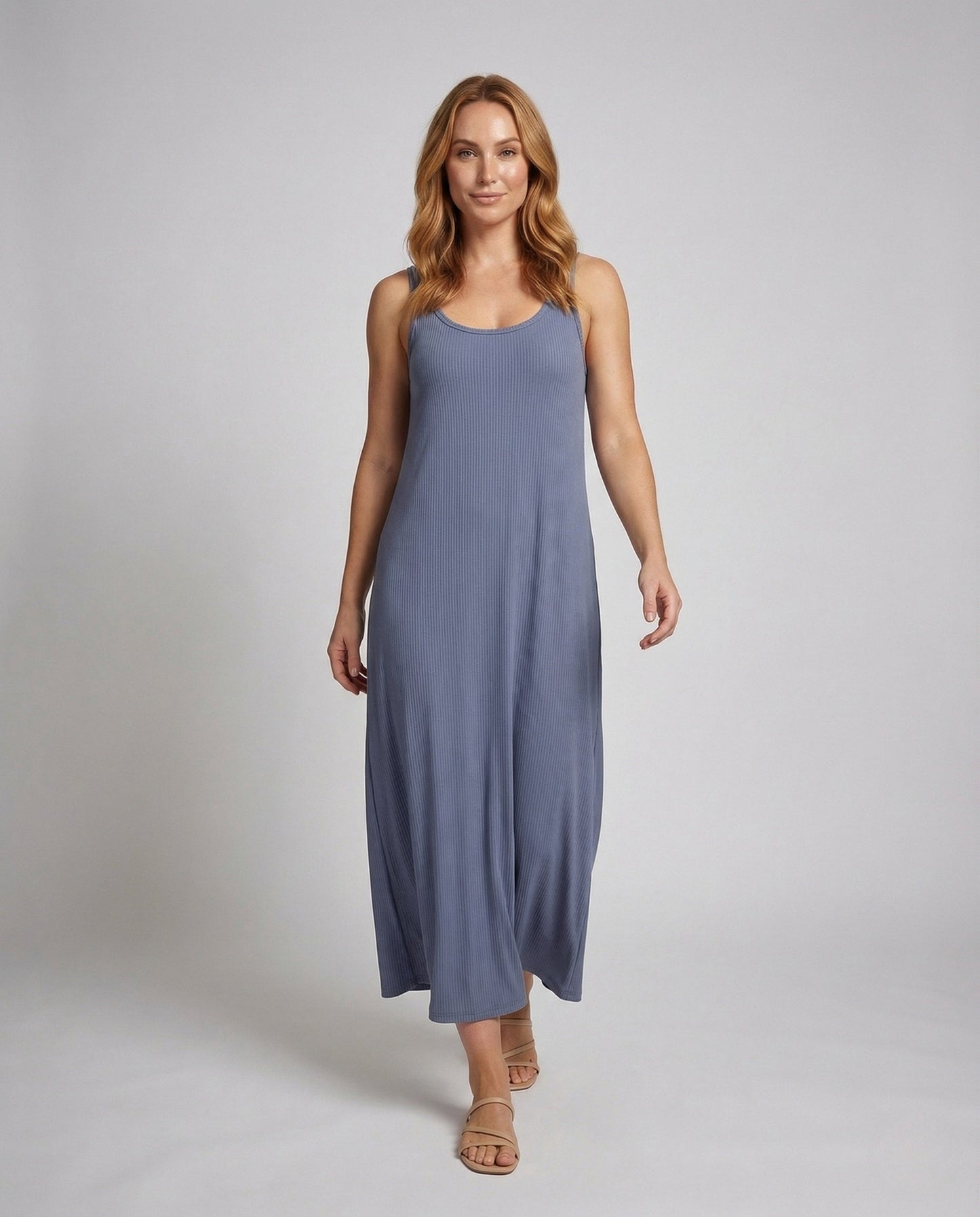 Damen Rippkleid A-Linie - Norvielle