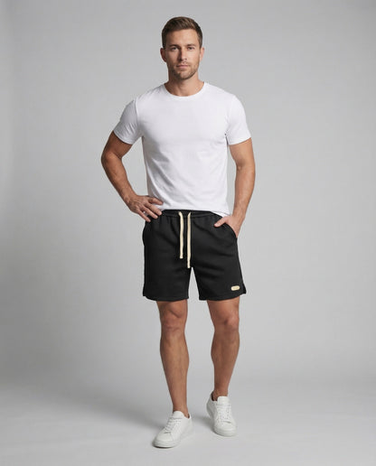 Herren Sweatshorts mit Tunnelzug Baumwolle Grau - Norvielle