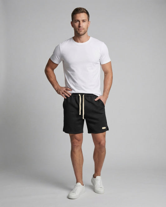 Herren Sweatshorts mit Tunnelzug Baumwolle Grau - Norvielle