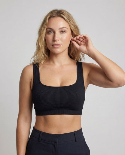 Damen Ripp-Bustier Kurz - Norvielle