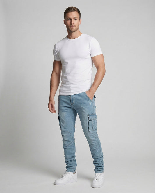Herren Slimfit Cargo Jeans - Norvielle