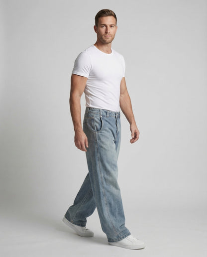 Herren Ultraweite Denimhose - Norvielle