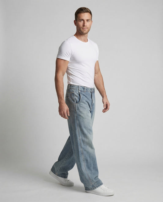 Herren Ultraweite Denimhose - Norvielle