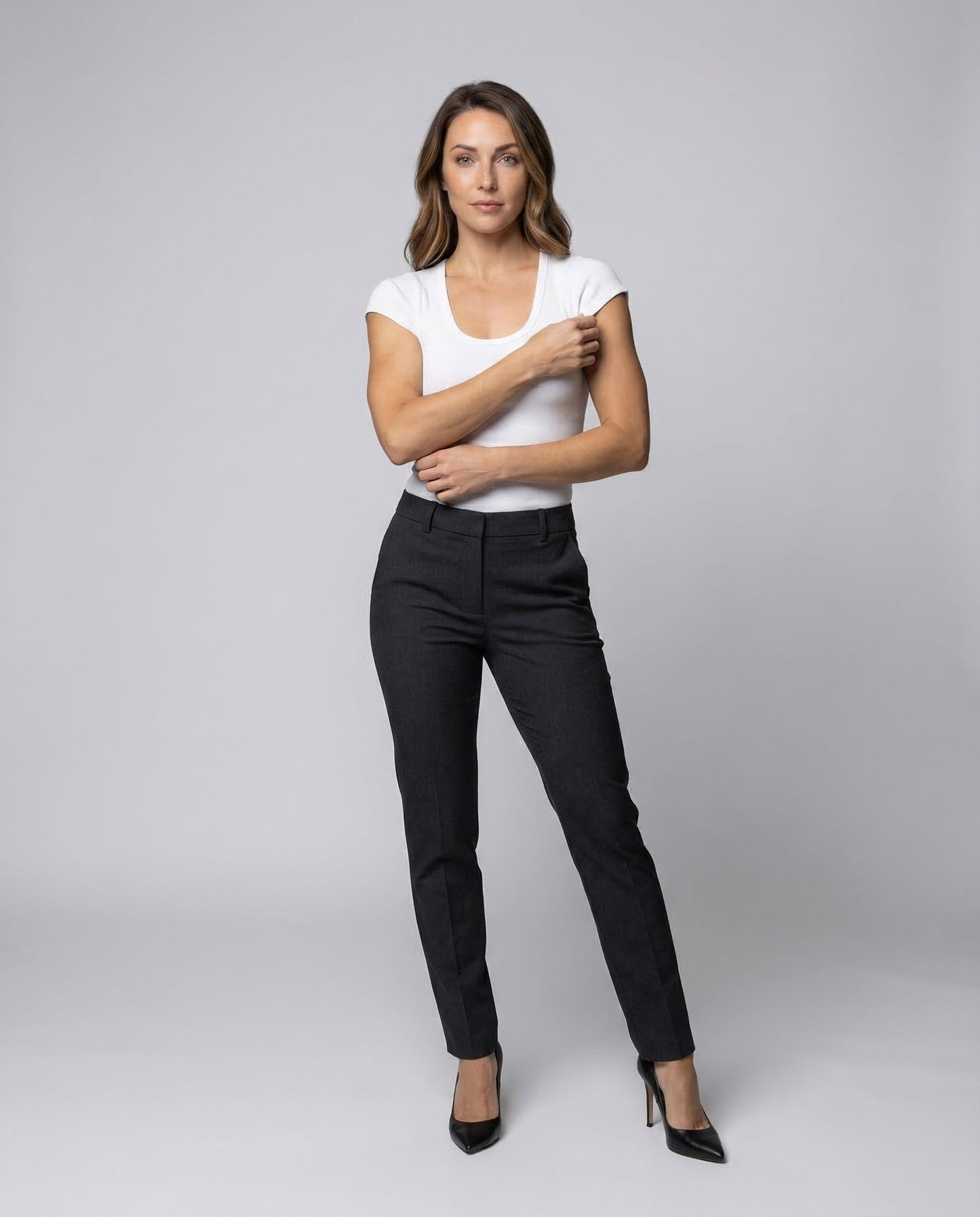 Damen Ripp Kurzshirt Rundhals - Norvielle