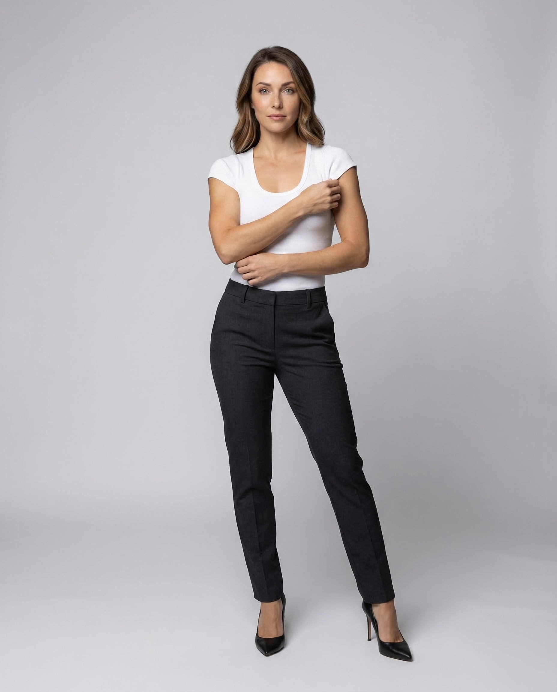 Damen Ripp Kurzshirt Rundhals - Norvielle