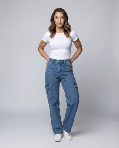 Damen Arbeitshose Jeans Gerade - Norvielle
